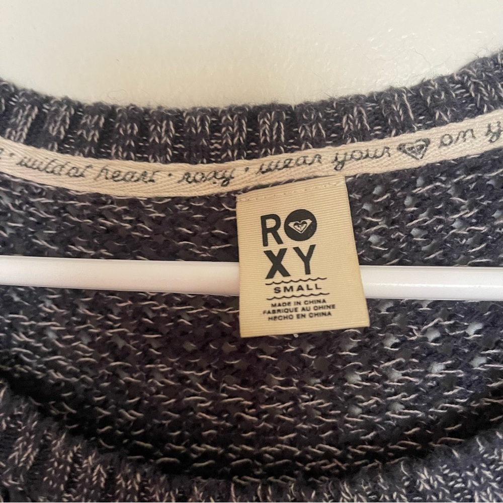 Roxy Knitted Pullover Cropped Sweater Small High … - image 3